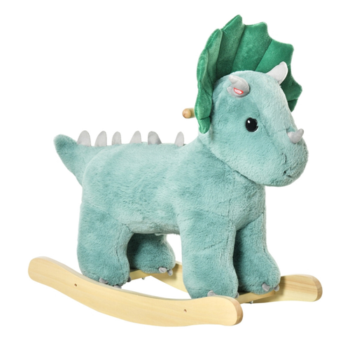 Triceratops Rocking Horse for Kids: Fun, Safe & Interactive Plush Toy!