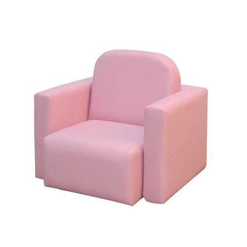 Versatile Pink Kids Sofa: 2-in-1 Chair & Table for Fun and Learning!