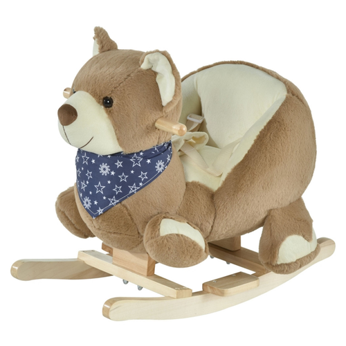 Enchanting Bear Rocking Horse with Lullaby - Safe & Sturdy Fun for Toddlers