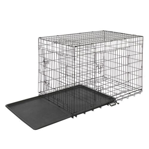 48-Inch Folding Steel Pet Kennel Crate for Dogs & Cats - Durable & Secure!