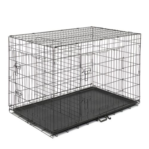 48-Inch Folding Steel Pet Kennel Crate for Dogs & Cats - Durable & Secure!