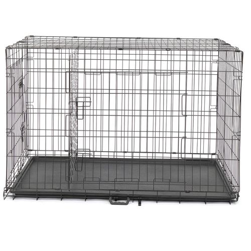 48-Inch Folding Steel Pet Kennel Crate for Dogs & Cats - Durable & Secure!