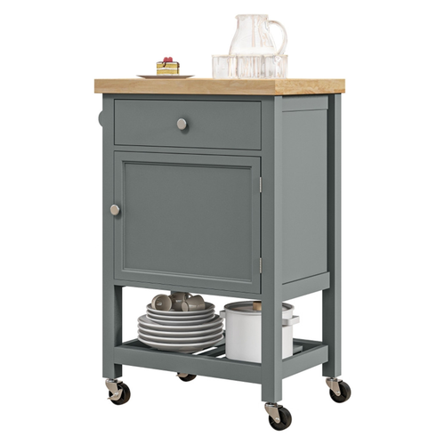 Flexible Kitchen Cart with Storage - Stylish Island & Rolling Convenience!