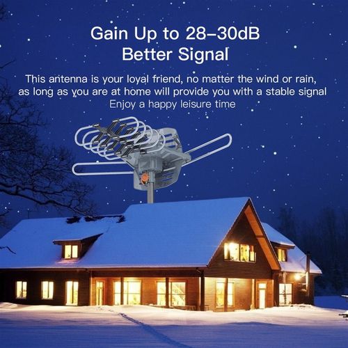 Ultimate 360° Dual-band UV Outdoor Antenna - 28-36dB Signal Power