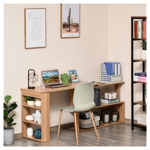 Versatile L-Shaped Office Computer Desk with Bookcase and Storage Solutions