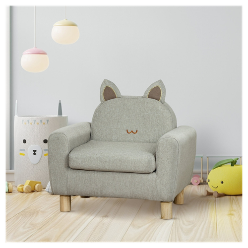 Cozy Kitty Kids Sofa Chair - Ergonomic & Washable for Ages 3-5