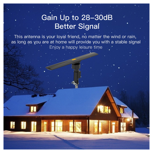 Leadzm 10000 Dual-Band Outdoor Antenna - 350° Rotation, 20dB Gain, UV Resistant