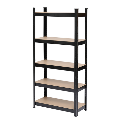 Versatile 5-Tier Powder Coated Storage Rack - Sturdy & Stylish Organizer