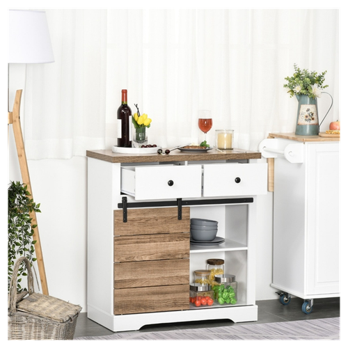 Rustic Farmhouse Kitchen Sideboard: Versatile Storage Cabinet with Charm