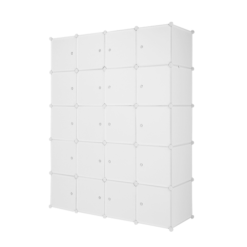 Versatile 20 Cube Organizer: Stackable Storage & Modular Closet Cabinet